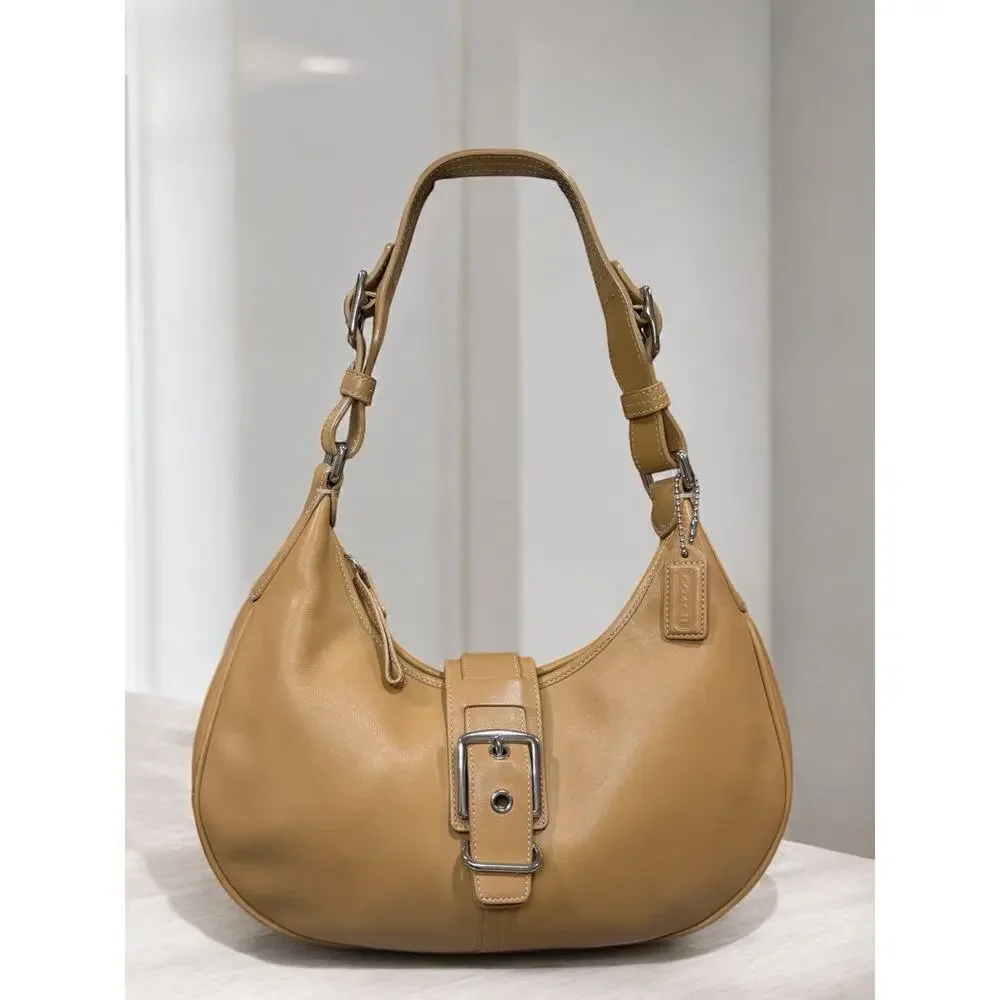 Vintage Coach 7548 Hamptons Leather Buckle Hobo Bag & Wristlet